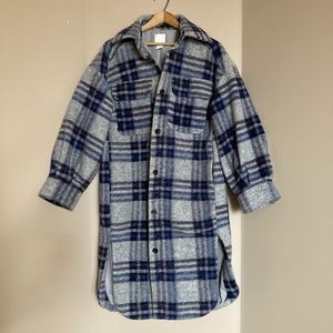 H&M plaid coat